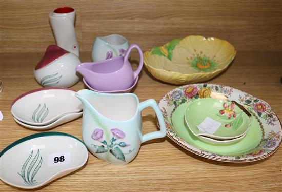 A group of Carltonware and other mid 20th century ceramics